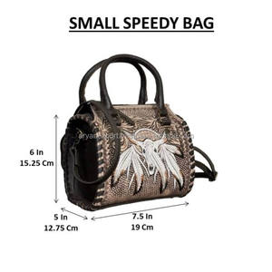 Premium <b>Tooled</b> Leather Western Speedy Duffel Bags Longhorn Designer Travel Handbag <b>Small</b> overnight Cowgirl Style Tote For Unisex - Product Image 2
