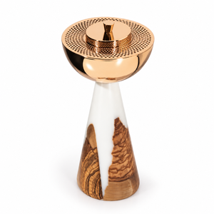 Quemador de Incienso Árabe Hecho a Mano M Base con Tapa Metálica, Difusor de Aromaterapia para Uso en Todas las Estaciones, Construcción de Mármol y Metal, ABI OVERSEAS - Product Image 2