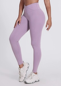 V Cross Style Yoga Leggings for Women High Waist <b>Ankle</b>-Length Breathable Pants - Product Image 2