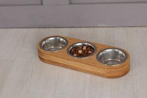 Comedero Elevado para Mascotas de Acero Inoxidable con Soporte de Madera, Juego de Comederos para Perros/Gatos al por Mayor - Product Image 4