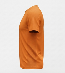 Camiseta de Punto de Manga Corta con Cuello Redondo para Hombre, Color Naranja, Corte Regular, Estilo Casual, 100% Algodón Jersey - Product Image 3