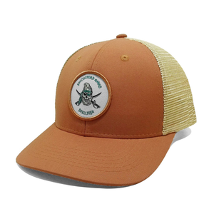 Casquette de baseball structurée en sergé de coton réglable avec patch brodé et logo personnalisé, casquette de camionneur en maille à 6 panneaux, vente en gros - Product Image 1