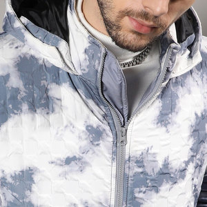 Veste d'hiver pour homme, matelassée, à capuche, réversible, respirante, fermeture éclair, coupe-vent, en polyester, coupe classique - Product Image 6