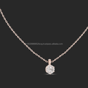 Collier de diamants en zircone cubique de conception classique bijoux fins ensemble de bijoux pour femmes en argent Sterling 925 - Product Image 1