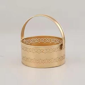 Cesta de metal para servir y exhibir, cesta para guardar frutas y pan, cesta para empaquetar regalos, para la mesa del comedor - Product Image 6