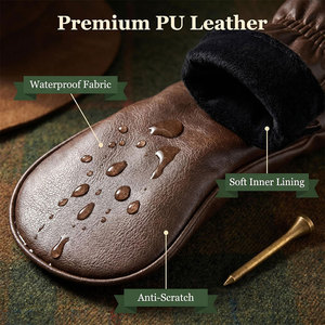 Service OEM, housse de tête de club de golf en cuir imperméable personnalisable, fabrication durable, finition soignée, prix de gros - Product Image 3