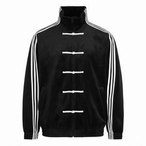 Veste à col montant pour homme Printemps & Automne 2026 – Manteau utilitaire coupe ample avec poches et logo personnalisé - Product Image 1