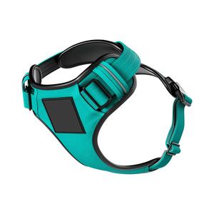 OEM Custom Logo Embroidered Luxury Neoprene Teddy Adjustable <b>No</b> <b>Pull</b> <b>Dog</b> <b>Harness</b> Leash Collar Bandana Poop Bag Holder Set - Product Image 2