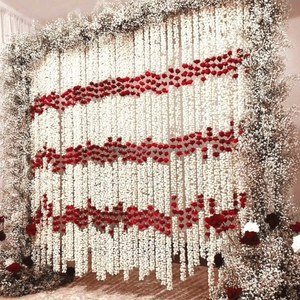 มาลัยดอกไม้ดอกมะลิประดิษฐ์สีขาวสำหรับตกแต่งบ้านพวงมาลัยสำหรับงานแต่งงานพวงมาลัยพวงมาลัยดอกมะลิดอกกุหลาบสำหรับงานเลี้ยง - Product Image 2