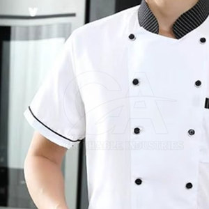 Chaqueta de Chef Profesional de Algodón de Alta Calidad para Uniforme de Restaurante, Cuello Mao, Chaqueta de Chef Ligera para Panadería y Cocina - Product Image 2