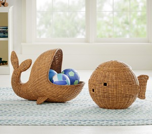 Cesta de Almacenamiento de Ratán Natural al por Mayor para Niños, Cesta de Ratán Hecha a Mano con Forma de Animal, Ecológica, Fabricada por King Craft Viet - Product Image 1