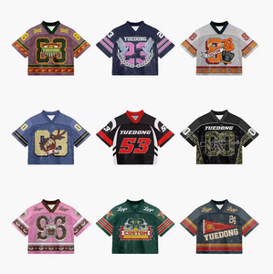 Men Sublimation Polyester Crop Printed Youth Manufacturer Shirt <b>Baseball</b> Football Boxy Fit Cropped Oversized T Shirt Custom - Product Image 5