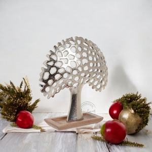 รูปปั้นต้นไม้อลูมิเนียมตกแต่งอย่างหรูหราพร้อมฐานไม้สำหรับตกแต่งบ้านเป็นของขวัญของตกแต่งกลางงานรื่นเริง - Product Image 1