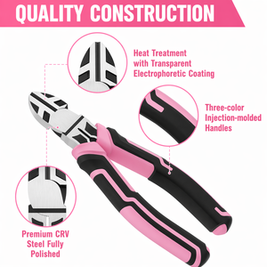 INTENSE SURGICAL INSTRUMENTS 3PCS Stainless Steel Pink Ribbon <b>Pliers</b> <b>Set</b> Needle Nose Diagonal Cutter Slip Joint <b>Pliers</b> Jewelry - Product Image 2