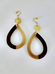 Pendientes Geométricos de Cuerno Hechos a Mano, Ecológicos, con Forma de Lágrima, Joyería Moderna, Regalos de Boda, Artesanía Natural, MN EXPORTS - Product Image 2