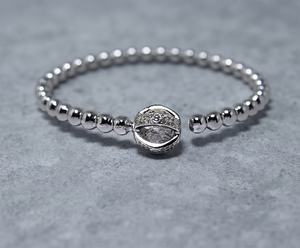 Beautiful Quality Cubic Zircon 925 Sterling Silver Children's Trendy Geometric Beaded <b>Bangle</b> <b>Bracelets</b> for Anniversary IGI - Product Image 6