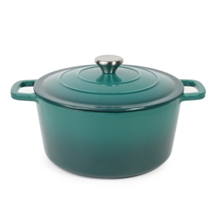 Raylon RTS Non Toxique 5L 25cm Vert Pots <span class=keywords><strong>en</strong></span> <span class=keywords><strong>fonte</strong></span> <span class=keywords><strong>vintage</strong></span> Pots <span class=keywords><strong>en</strong></span> <span class=keywords><strong>fonte</strong></span> émaillée couverts Poêle à frire ronde - Product Image 2