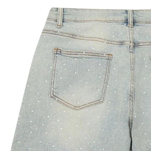 Short en jean pour homme avec strass, respirant, confortable, décontracté, haute qualité, prix abordable, pour adultes, en toile unie, vente en gros OEM - Product Image 4