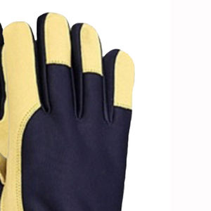 Gants d'assemblage flexibles en cuir de chèvre pleine fleur avec doublure en coton interlock et sangle, gants de protection unisexes pour l'assemblage - Product Image 6