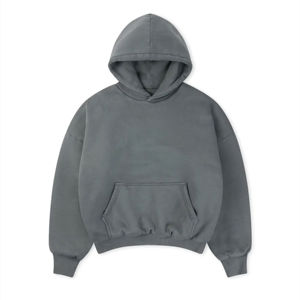 Fournisseur OEM – Sweat à capuche unisexe coupe ample et courte, style streetwear oversize, design uni, motif imprimé, tissu éponge - Product Image 5