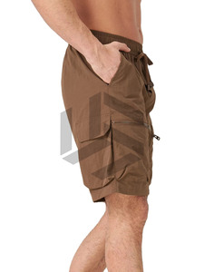Best Selling High Quality 100% Cotton Solid Casual Cargo Shorts for Men Quick Dry Online Sale - Product Image 3