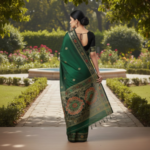 ผ้าไหมพัตตาลาแท้สำหรับตัดเย็บเสื้อผู้หญิงแบบไม่เย็บติดกัน |   ผ้าทอมือสำหรับชุดงานเลี้ยง |   คอลเลกชันที่ดีที่สุด ราคาประหยัดและคุ้มค่า - Product Image 4