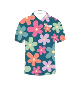 เสื้อโปโลพิมพ์ลายดอกไม้แบบกำหนดเอง แขนสั้น สวมใส่สบาย เหมาะสำหรับกอล์ฟ เทนนิส ชุดทีมฤดูร้อน - Product Image 2