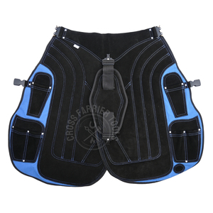 Tablier de fermeur en cuir de qualité supérieure, style long avec boucle réglable en acier inoxydable, système de déverrouillage rapide, poches pour couteaux et aimant à clous - Product Image 1