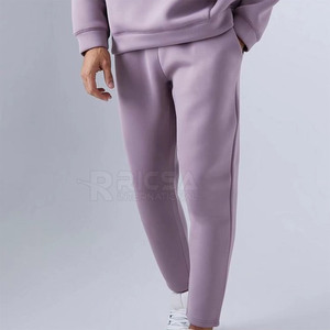 Survêtements décontractés pour hommes en coton 100% écologique, légers et durables, à capuche et coupe ample, ensemble deux pièces pour le fitness - Product Image 4
