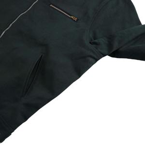 Vestes à manches longues zippées pour hommes personnalisables avec col contrastant vintage et emplacement du logo sur le devant en tissu toile - Product Image 4