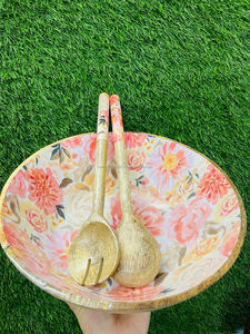 Cuenco de madera grande para servir, cuenco de madera natural rústico hecho a mano para ensalada, frutero, mesa de comedor ecológica, cuenco de madera decorativo - Product Image 3