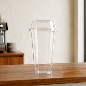 Wholesale Transparent <b>Plastic</b> <b>Cup</b> With Lid 95mm Diameter PP <b>Cups</b> For Beverage Coffee And Tea - Product Image 1