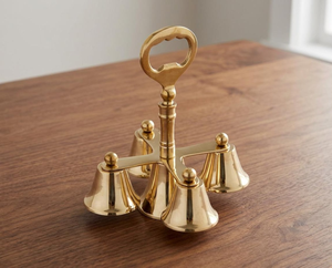Campanas de Mano de Latón, Juego de 4, Campanas de Mano para Iglesia Católica, Campanas Religiosas para Culto, Campanas de Altar, Campanas de Oración de Latón Hechas a Mano - Product Image 5