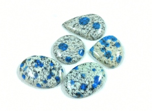 Lote de Cabujones de Jaspe K2 Natural de Alta Calidad, Gemas Sueltas de Forma Mixta en Blanco y Azul para la Fabricación de Joyería y Collares - Product Image 2
