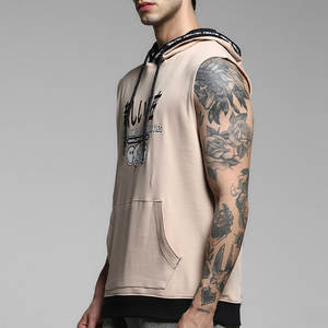 Camiseta Deportiva sin Mangas para Hombre, Transpirable, de Secado Rápido, Spandex/Algodón, para Gimnasio, Entrenamiento, Verano, con Bordado - Product Image 3