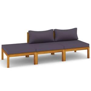 ชุดไม้อะคาเซียเนื้อแข็ง3ชิ้นสำหรับลานบ้านพร้อมหมอนอิงผลิตภัณฑ์ชุดสวน - Product Image 2