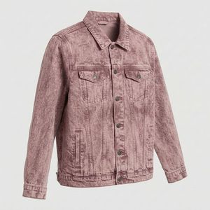 High Quality Men's Denim Jacket Casual <b>Jean</b> Coat with Custom Embroidery and Logo Printing Streetwear Outerwear - Product Image 4