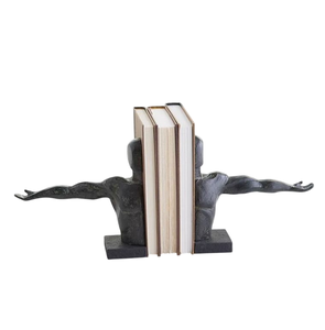 Serre-livres en métal noir, design moderne, en fer, pour étagères et bureaux, décoration intérieure, cadeau au meilleur prix - Product Image 4
