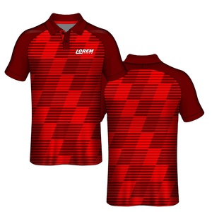 Polo personnalisé ODM imprimé par transfert thermique, décontracté, avec logo sur le devant, été, 100% polyester, séchage rapide, manches courtes, pour homme - Product Image 1