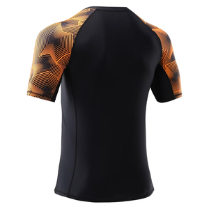 Vente en gros : Rashguard tendance à manches courtes personnalisable en Spandex/Nylon, séchage rapide, écologique, respirant pour hommes BJJ MMA - Product Image 2