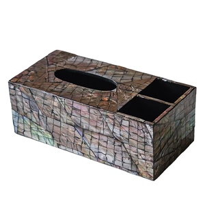 Boîte à mouchoirs carrée en os indien de qualité supérieure, écologique, personnalisable, avec un design traditionnel pour le salon - Product Image 5