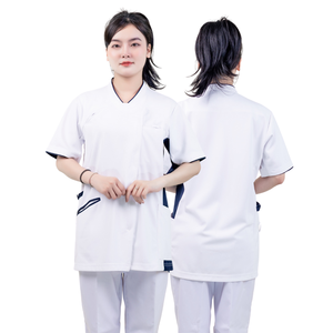 <b>Japanese</b> Cotton Surgical Woman Doctor Nurse Suit New Style Spa Uniform for Women Wholesale Short Length OEM/ODM Low MOQ - Product Image 6