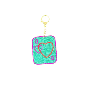 New Unique Green and Orange for Orange Combination <b>Square</b> Heart Fabric Keychain <b>Adjustable</b> Bag Charm Gift Valentine Day Birthday - Product Image 1