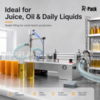 Machine de remplissage de liquides à piston monotête 110V 220V 30-300ml Précision ±0,5% pour bouteilles d'eau, d'huile et de jus DY-300