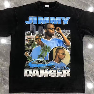 T-shirts d'été personnalisés brodés et imprimés, T-shirts délavés à l'acide, T-shirts vierges usés et délavés en gros avec logo 2026 - Product Image 3