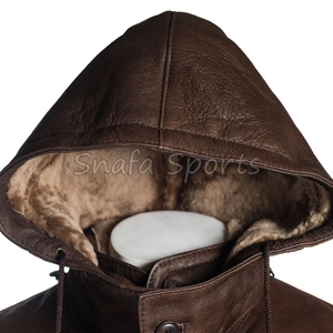 2026 New <b>Shearling</b> Lamb Leather <b>Bomber</b> <b>Jacket</b> for Men Custom Design Breathable Comfortable Adult Leather <b>jackets</b> - Product Image 4