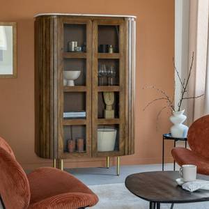 Vitrine Vandana Maxima Ultra en bois de manguier et marbre de Sienne - Product Image 1