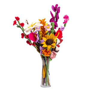 Tiges florales en feutre colorées, bouquet de fleurs artificielles, feuillage artisanal pour la décoration de la maison, bricolage, fête de mariage - Product Image 3