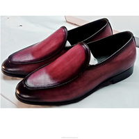 Chaussures habillées pour hommes, élégantes, de luxe, de haute qualité, en cuir véritable italien, à enfiler, imperméables, légères, pour mariage, automne