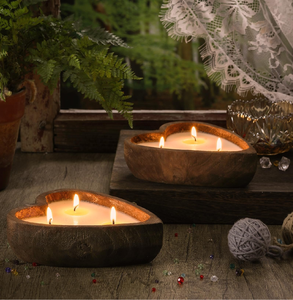Cuenco de madera para velas con forma de masa, para decoración navideña del hogar, tamaño, forma y diseño personalizables. - Product Image 5